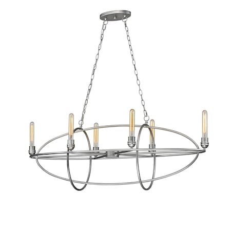 Z-Lite Persis 6 Light Chandelier, Old Silver 3000-6OS